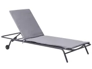 Sonnenliege VOLTERRA mit Relaxfunktion Metall Grau_1035786