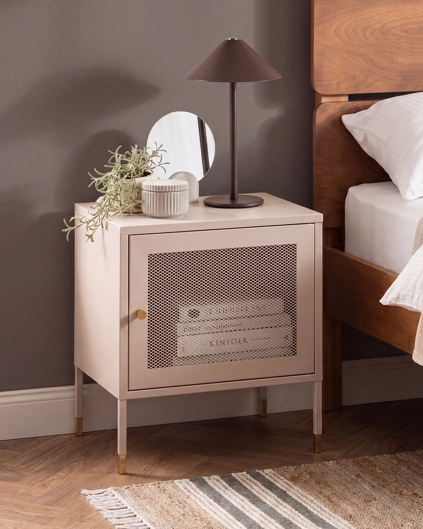 Nachttisch OSSETT Metall Beige_1160922