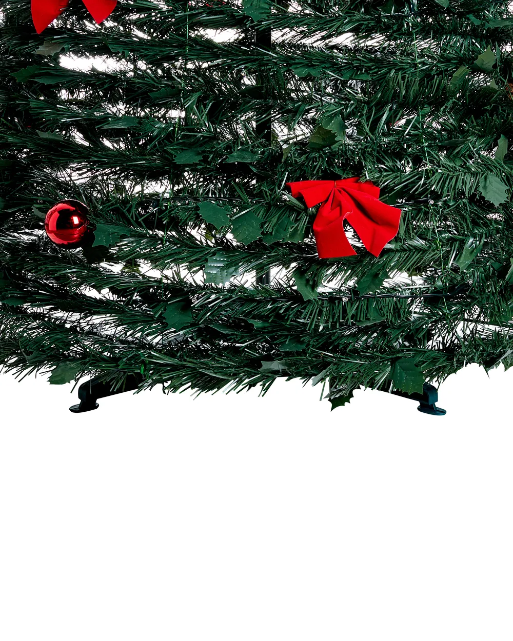 Künstlicher Weihnachtsbaum klappbar LED PINEORA 185 cm Grün_1025210