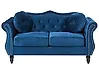 Sofa 2-Sitzer SKIEN Samtstoff Marineblau