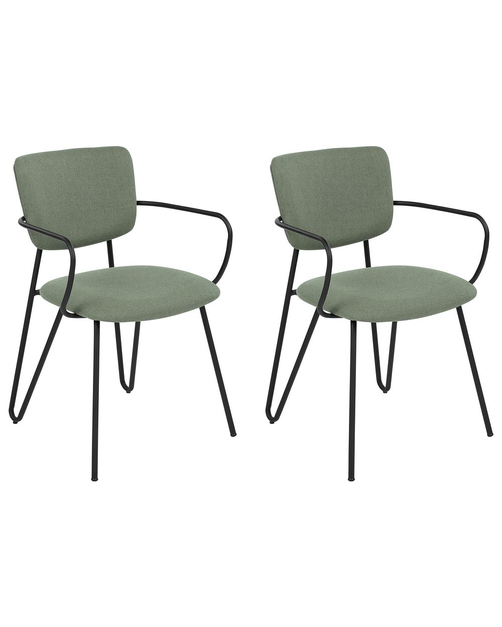 Set van 2 eetkamerstoelen ELKO Donkergroen
