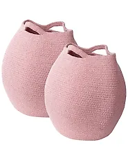 Set of 2 Baskets PANJGUR Cotton Pink_846406
