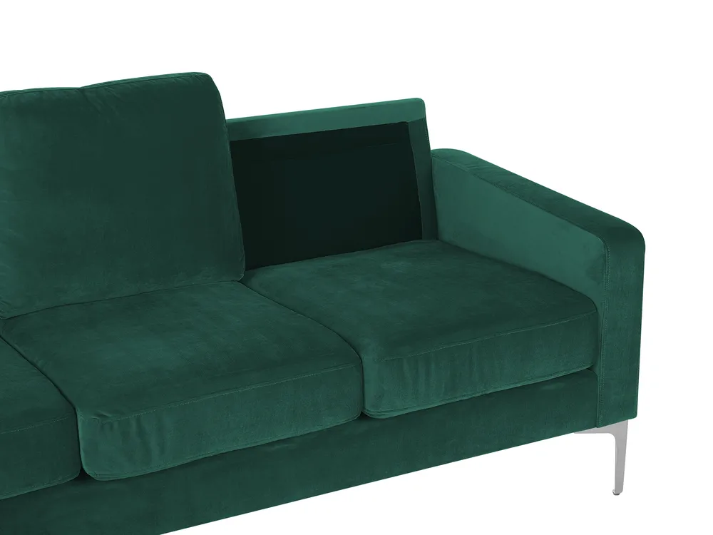 Sofa 3 Seater GAVLE Velvet Emerald Green_813723