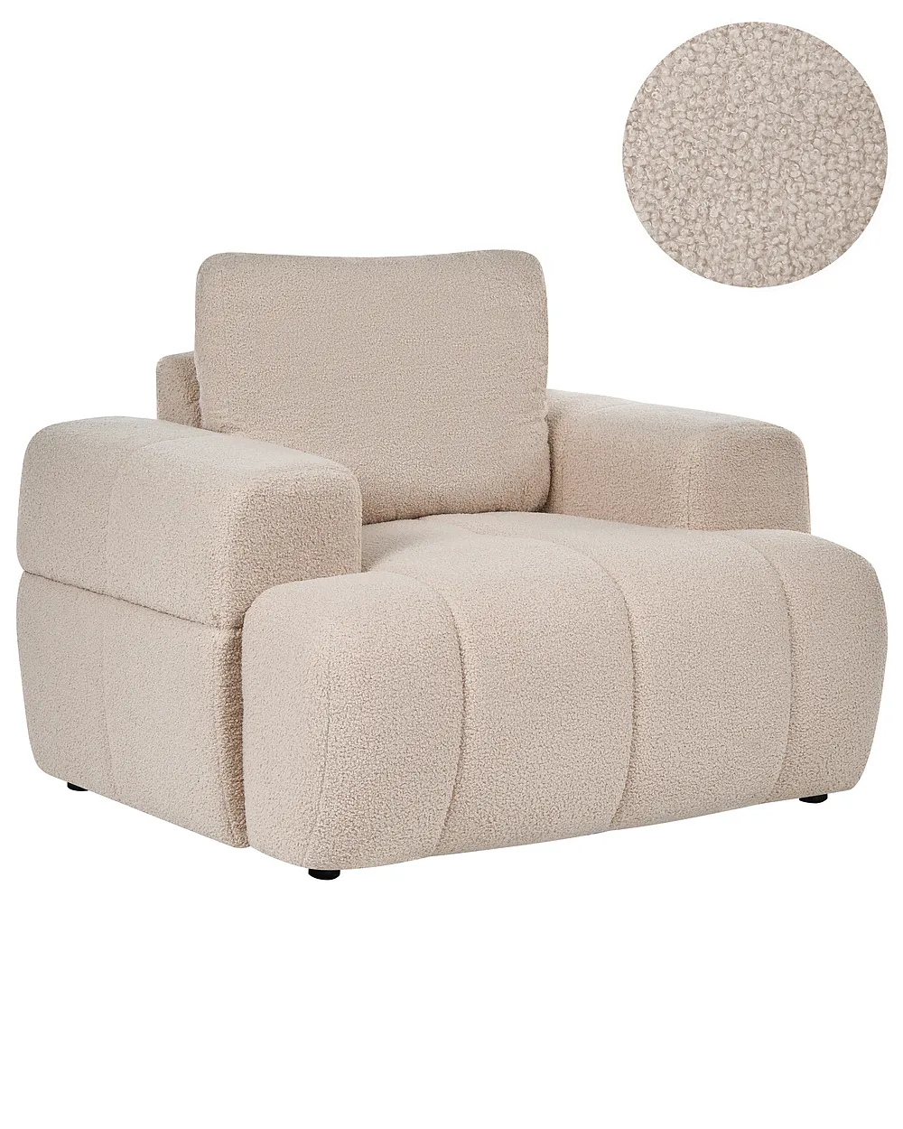 Fauteuil NARILLA Bouclé Beige