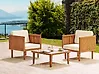 Bistro Set inkl. Kissen BARATTI Akazienholz Braun