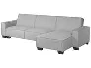 Corner Sofa Bed 3 Seater ROMEDAL Fabric Light Grey Left Hand_748905