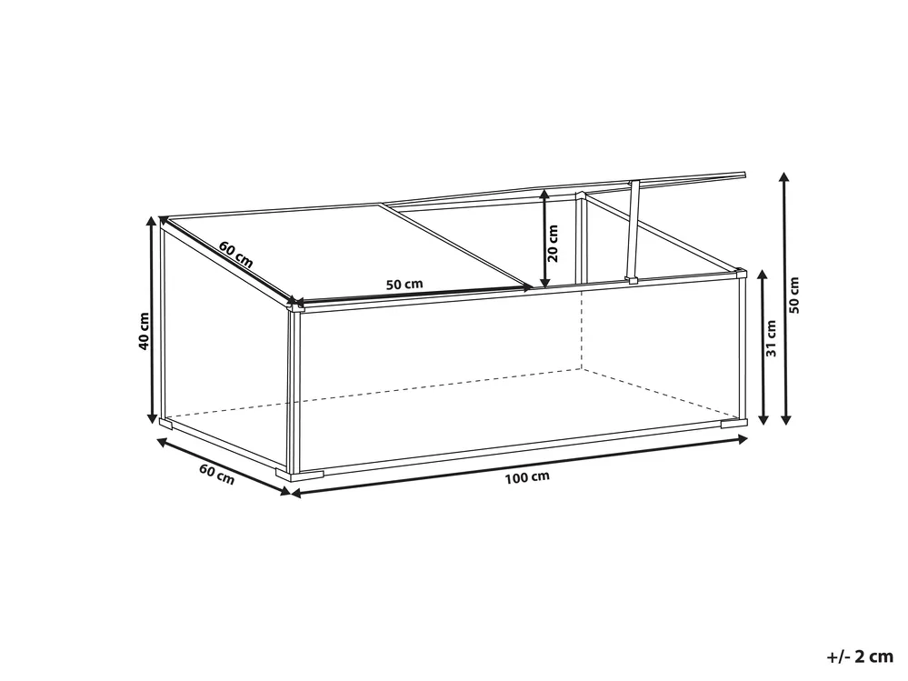 Gewächshaus SERIFOS 100 cm 60 cm Silber_1024406
