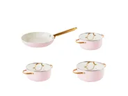 7-delni komplet posode za kuhanje ELITE PRO Pastelno roza_992839