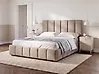 Bett mit Stauraum VAUVERT Stoff Taupe 180 x 200 cm