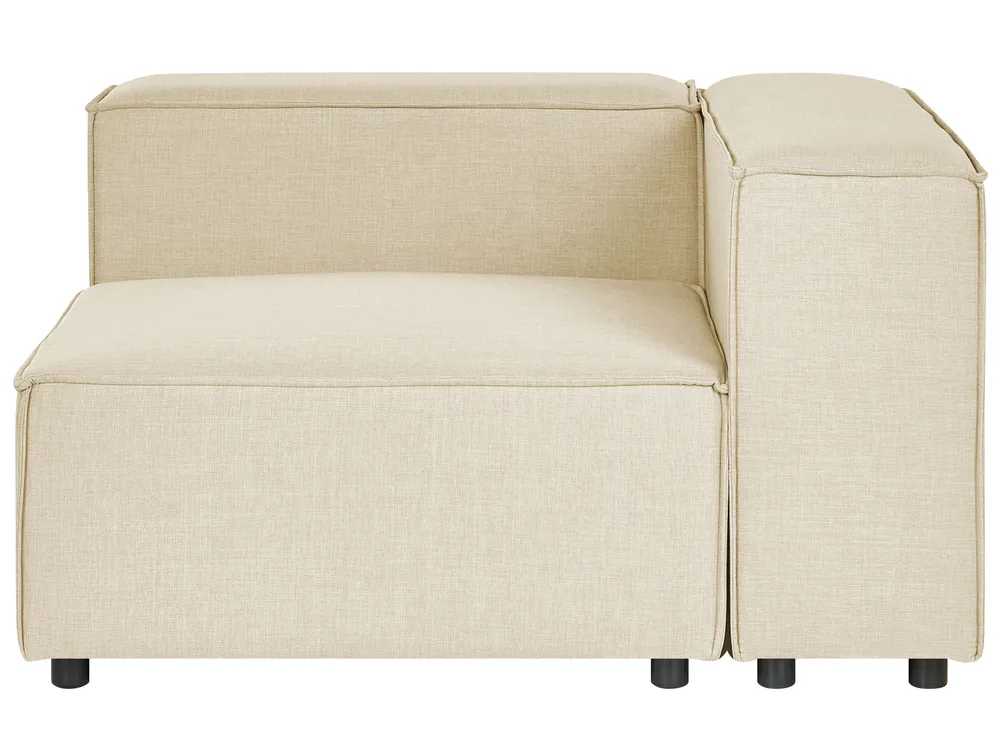Modular Corner Sofa 2 Seater APRICA Faux Linen Beige Right Hand_856942