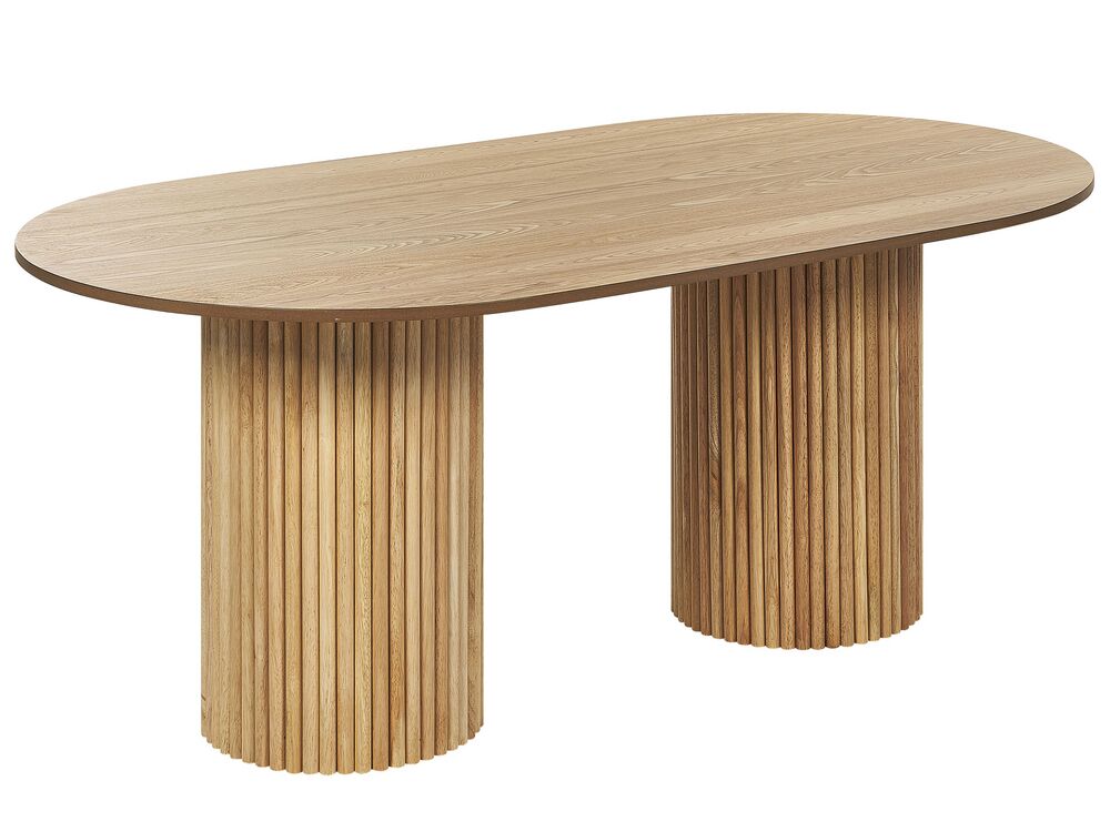 Dining Table SHERIDAN Natural Ash Wood 180 cm 100 cm