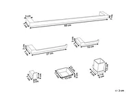 Badezimmerhalter Set 6-teilig TUMACO mit Handtuchstangen und -haken Schwarz_989681