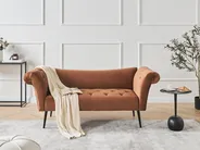 Chaiselongue NANTILLY Samtstoff Goldbraun_996663