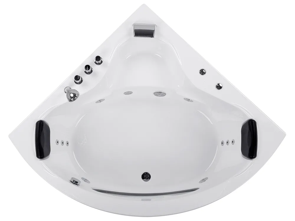 Corner Hot Tub with LED TOCOA 1900 x 1380 mm White_759366