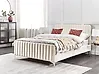 Bett mit Lattenrost Samtstoff LUNAN 140 x 200 cm Hellbeige