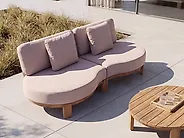 Garden Sofa 2 Seater ARZELLO Acacia Wood Light Brown_1160311