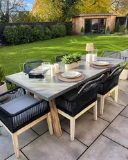 Gartentisch TONNARE 200 cm 100 cm Beton Grau_961740