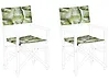Set of 2 Garden Chair Replacement Fabrics CINE Light Green