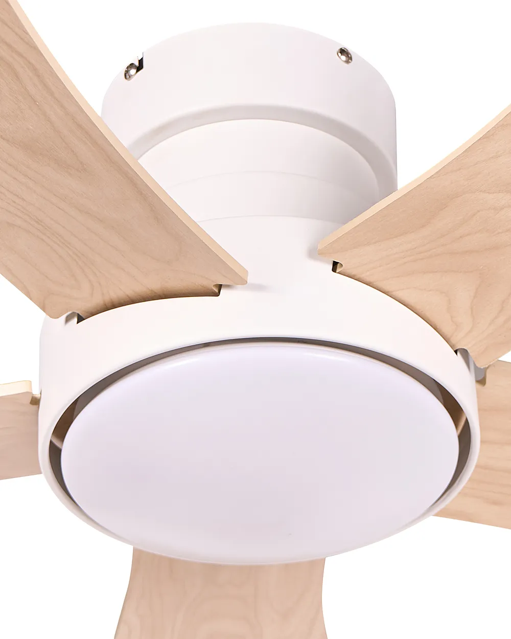 Ventilateur de plafond avec lampe BIVENS Avec télécommande LED Beige clair_1133270