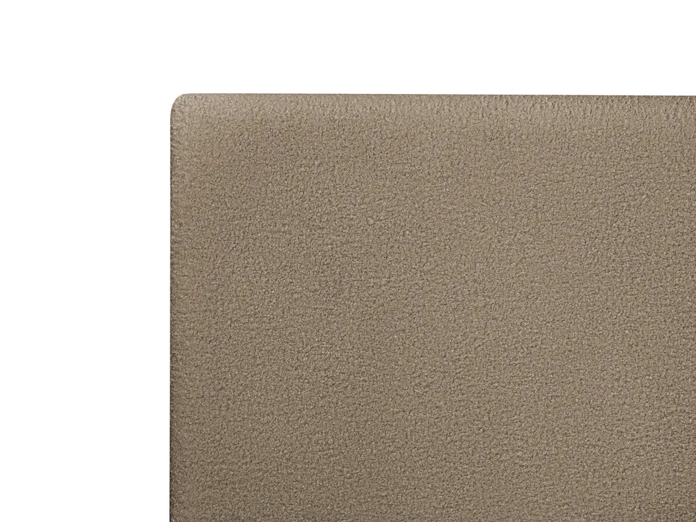 Bett mit LED Bouclé ZEN 160 x 200 cm Dunkle Esche_1080169