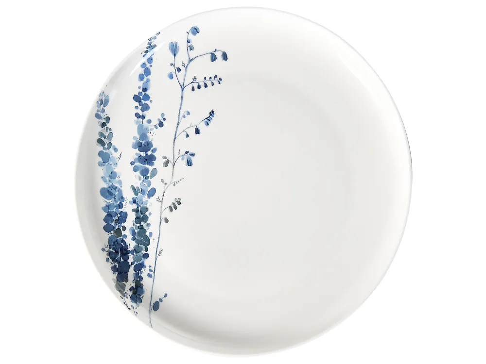 12-Piece Dinnerware Set MAHLEB Porcelain White/Blue_1191953