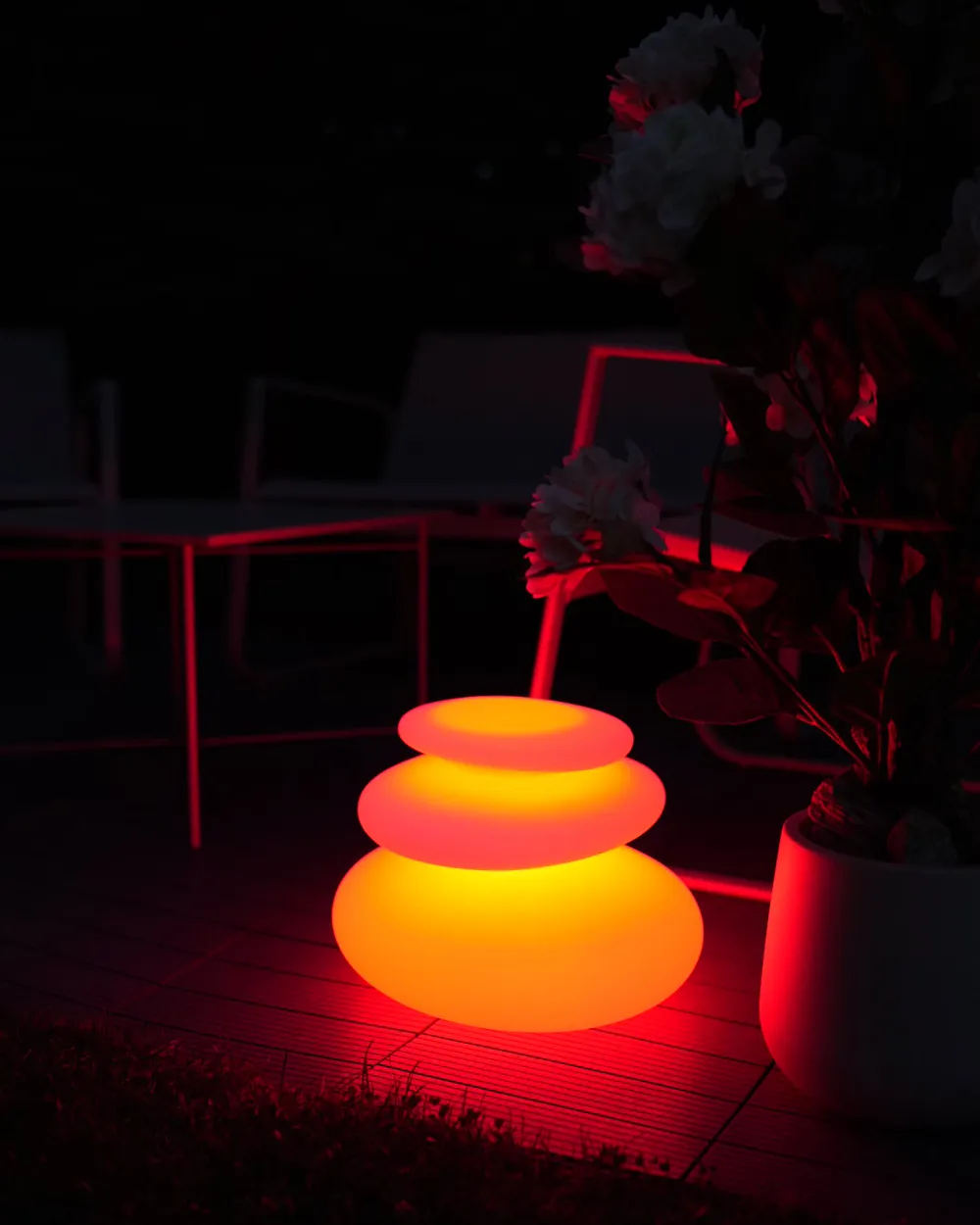 LED Outdoor Tischlampe GLENNS mit Fernbedienung Weiß_1148739