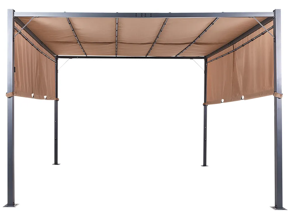 Gazebo LED PARGA 310 cm 310 cm Metal Brown