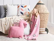 Set of 2 Decorative Cushions LAMMI Cotton 45 x 45 cm Pink Unicorn_941667