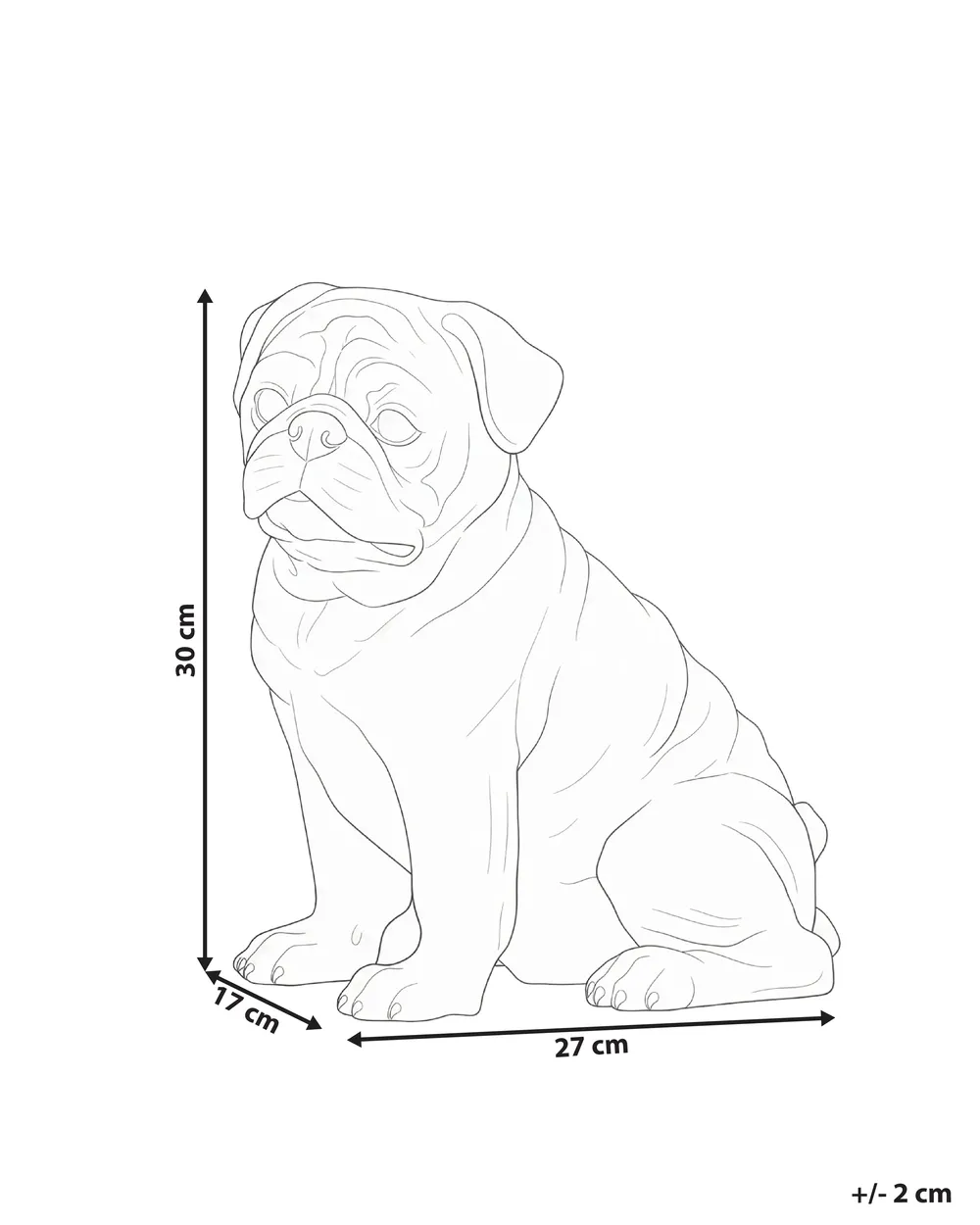 Gartenskulptur SARNANO Hund Beige_1054810