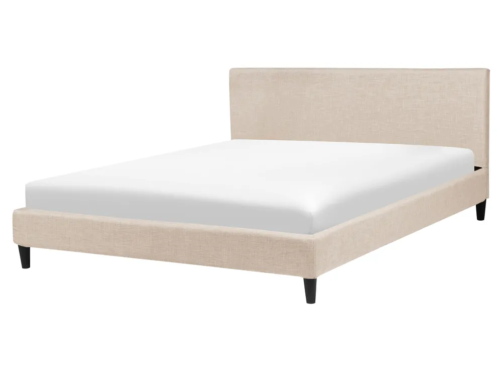 Polsterbett beige Lattenrost verschiedene Größen FITOU
