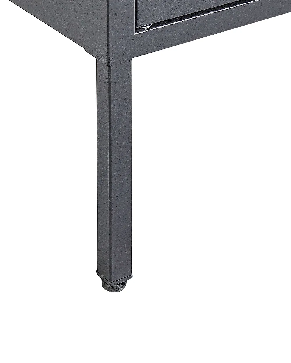 Glass Display Cabinet OXTED 80 cm Metal Black_850462