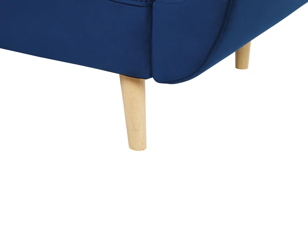Schlafsofa 3-Sitzer ASBY Samtstoff Marineblau_788087
