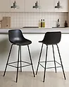 Set of 2 Bar Chairs EMMET Black