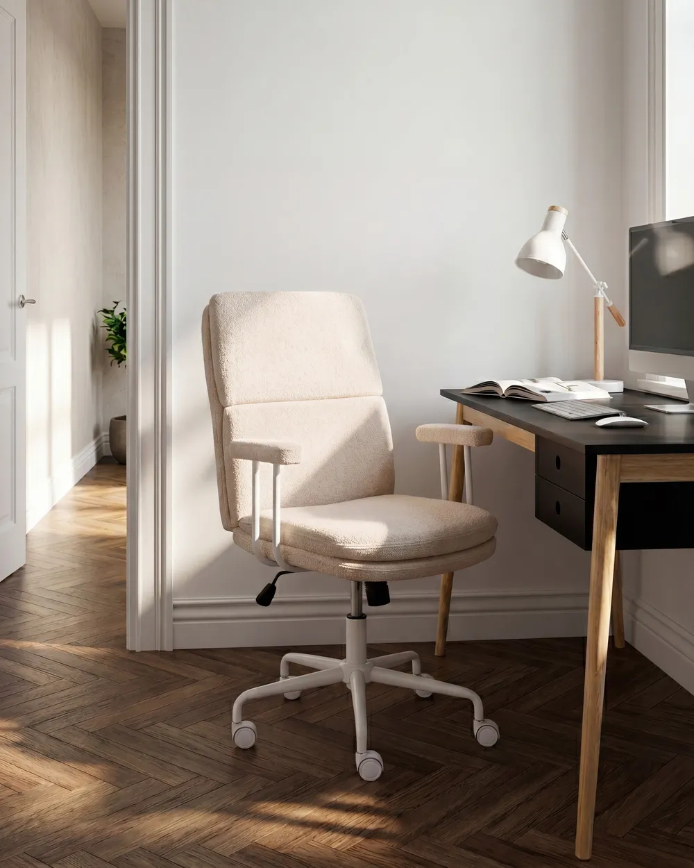Bürostuhl VERO Stoff Hellbeige