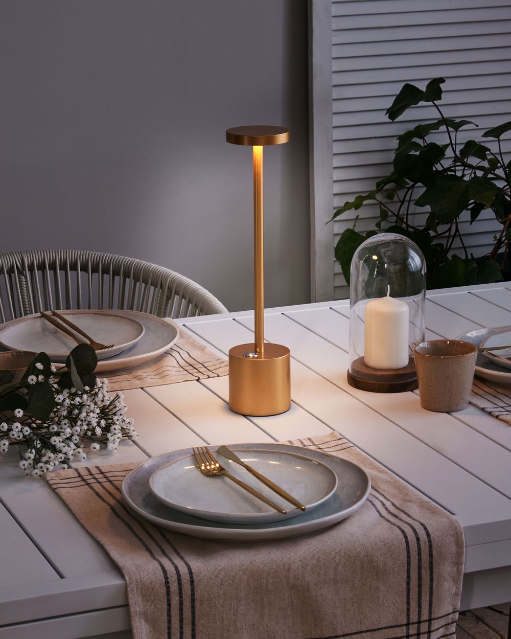 Lampe de table LED sans fil LIZANDRO Avec variateur Métal Doré