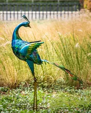 Garden Statue PEACOCK Blue_954915