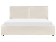 Bett mit Stauraum MOISSAC Bouclé Cremeweiß 160 x 200 cm_928913