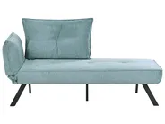 Linksseitige Chaiselongue ROCAMADOUR Stoff Hellblau_1029293