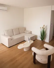 Eckschlafsofa 3-Sitzer EDANE mit Stauraum Bouclé Cremeweiß linksseitig_1074628