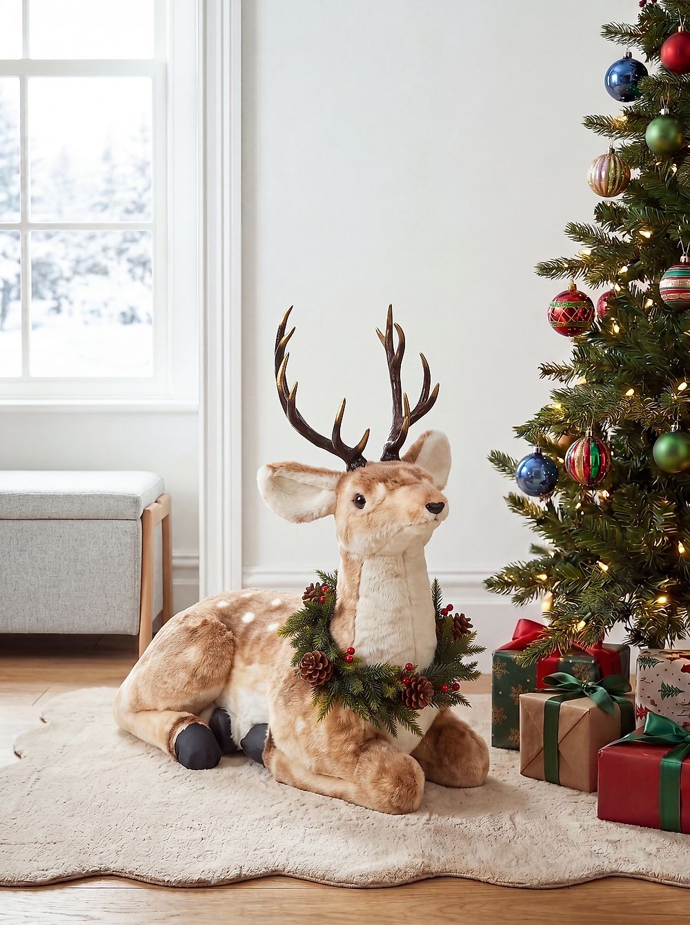 Weihnachtsdekoration HAILUOTO 67 cm Rentier Braun
