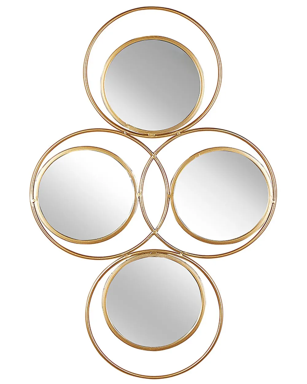 Wandspiegel LESCAR 50 cm 80 cm Metall Gold
