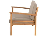 Lounge Set mit Tisch und Ottomane 4-Sitzer MANILA Akazienholz Hellbraun_803170
