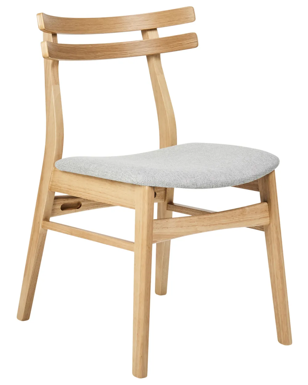 Set of 2 Dining Chairs CYNTHIANA Wood Light Brown/ Grey_952364