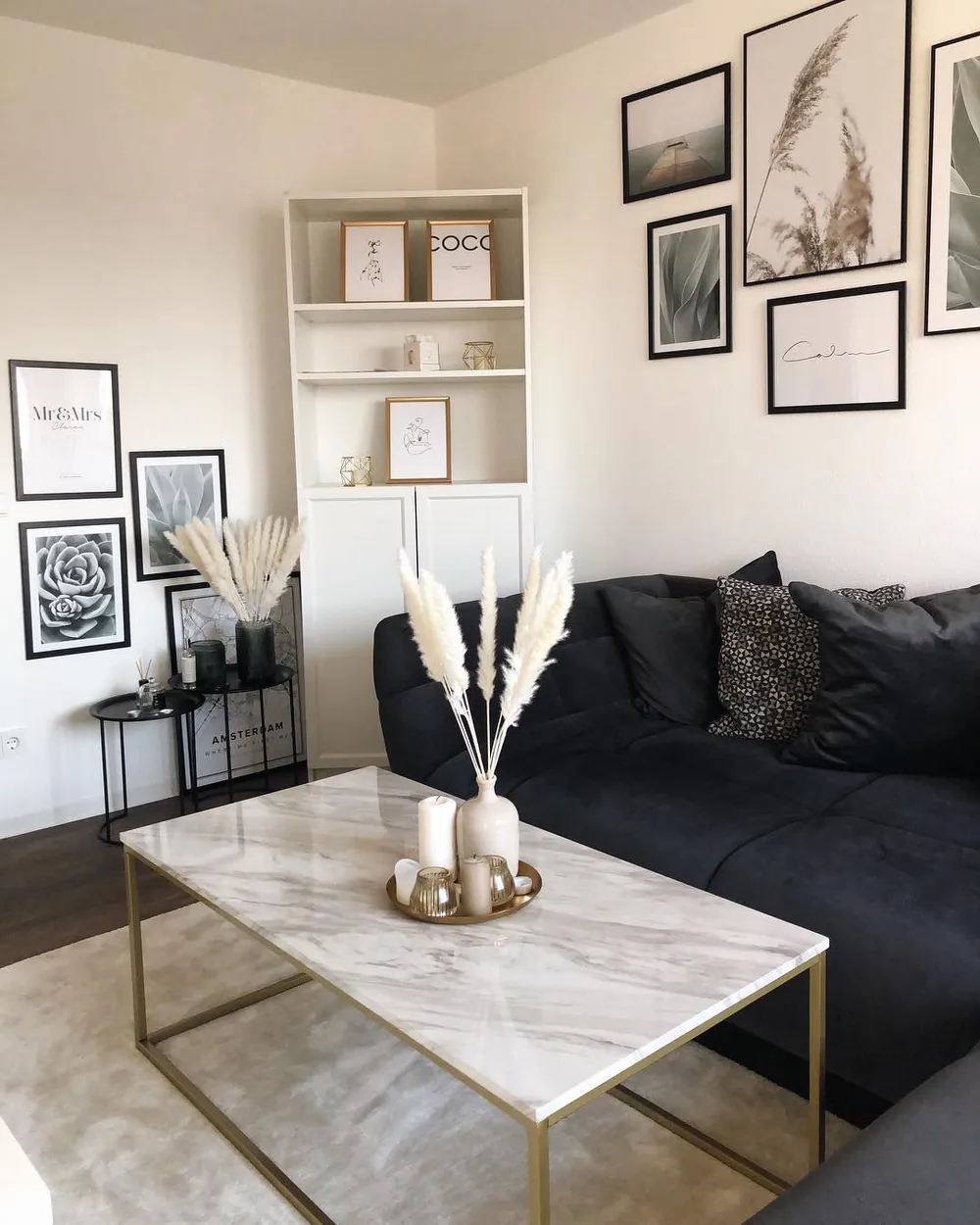 Couchtisch DELANO Marmor Optik / Gold
