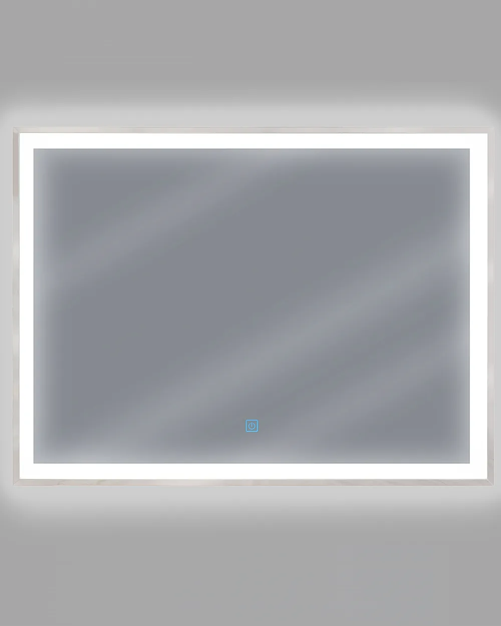 LED-Badezimmer-Spiegel ARGENS 80 cm 60 cm Silber_748246