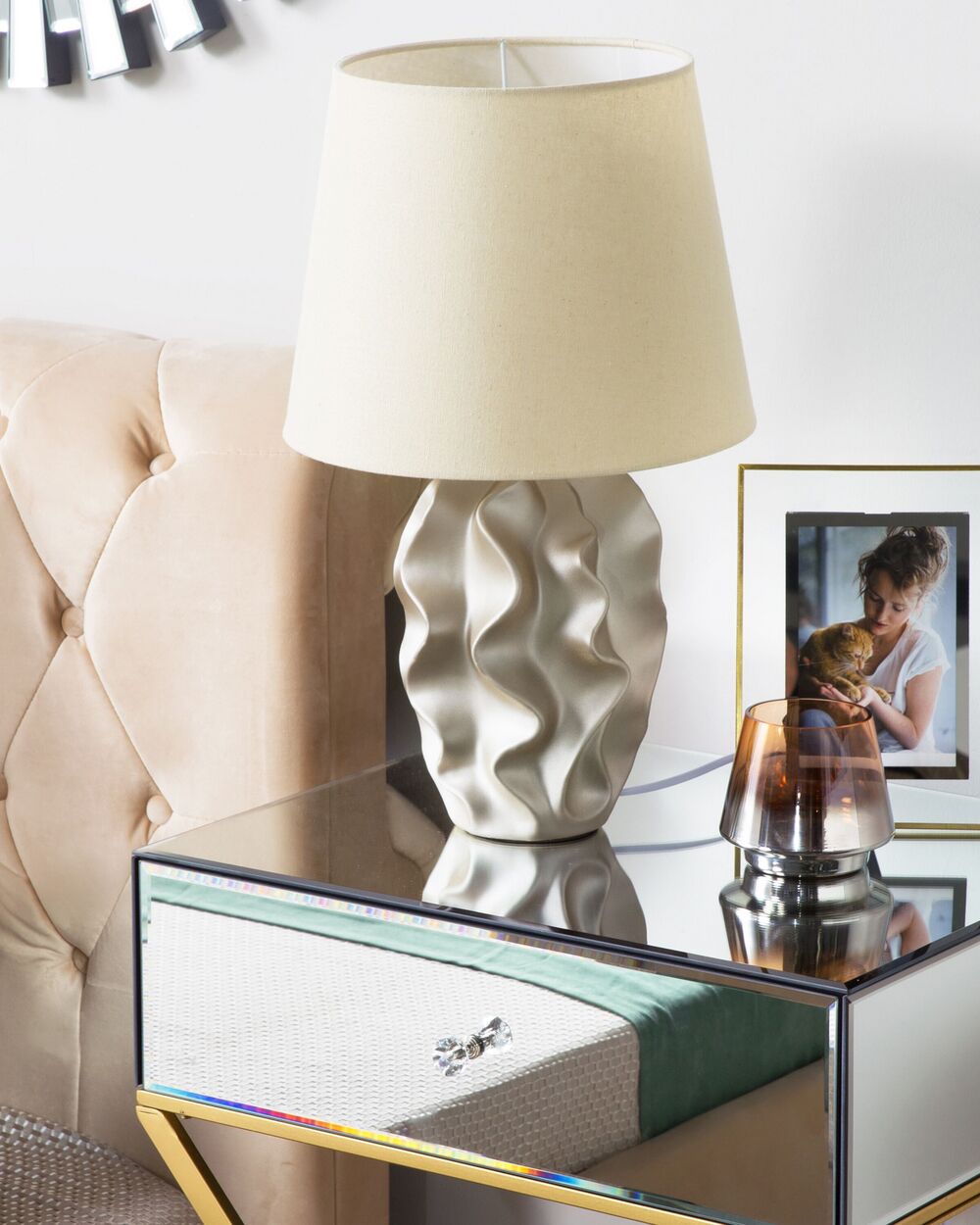 Table Lamp ALLIKA Ceramic Gold