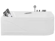 Whirlwanne Eckmodell mit LED BAYAMO 170 x 120 cm Weiß rechtsseitig_821167