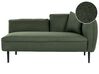 Rechtsseitige Chaiselongue CHEVANNES Bouclé Dunkelgrün