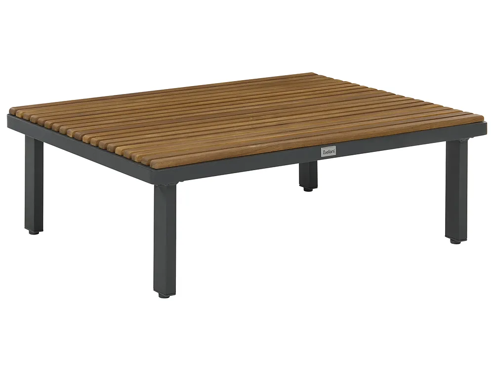 Garden Coffee Table FIVIZZANO 70 cm 90 cm Acacia Wood Dark Grey