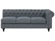 Ecksofa 6-Sitzer CHESTERFIELD Stoff Grau rechtsseitig_706679